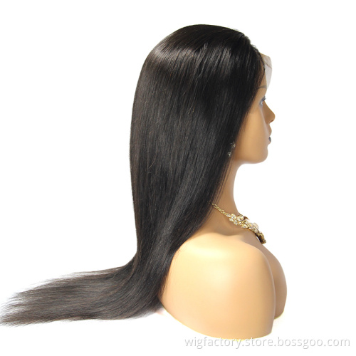 Middle Part frontal wig human hair,4x4 human hair closure wig Pre Plucked , 150% Brazilian cheap human hair lace wig vendor